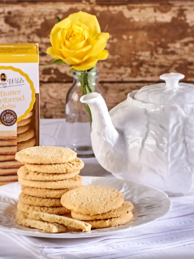 A pack of Grandma Wild's all butter shortbread