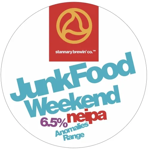 A can of Stannary Brewing Junk Food Weekend IPA